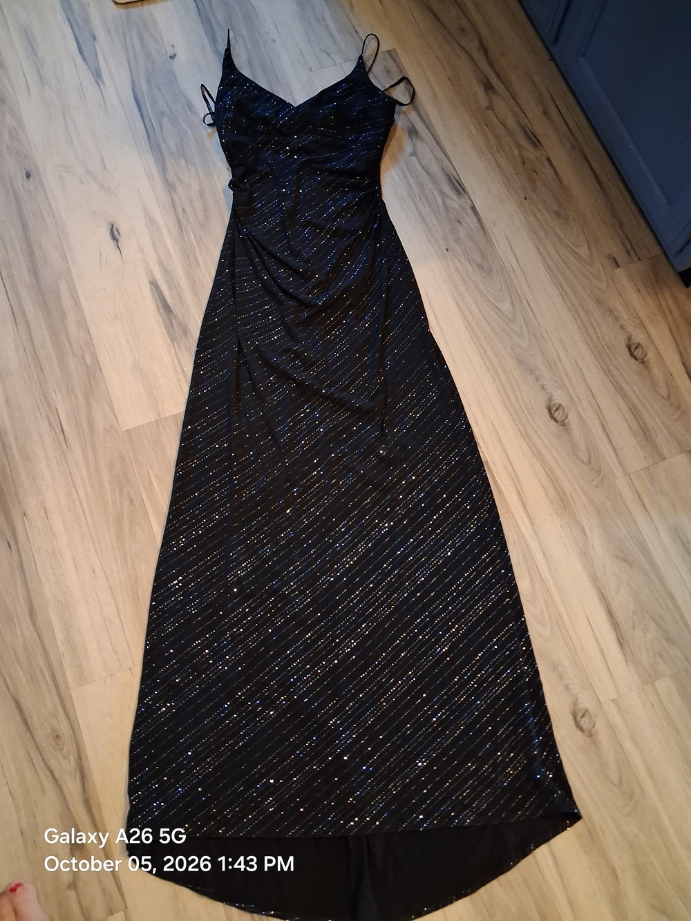 City Triangles Black Sparkle Slip Maxi Dress Size M